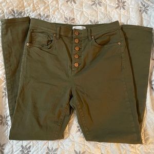 Loft button fly skinny jeans